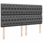 Preview: Ottoman-Bett mit Matratze Dunkelgrau 160x200 cm Stoff