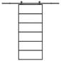 Preview: ARDEBO.de - Schiebetür mit Beschlag 90x205 cm ESG-Glas & Aluminium
