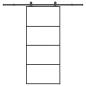 Preview: ARDEBO.de - Schiebetür mit Beschlag 90x205 cm ESG-Glas & Aluminium