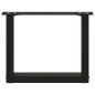 Preview: Couchtischbeine U-Form 2 Stk. Schwarz 40x(30-31) cm Stahl