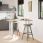 Preview: ARDEBO.de - Bartischbeine U-Form 2 Stk. Weiß 40x(100-101) cm Stahl
