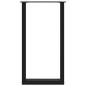 Preview: Couchtischbeine U-Form 2 Stk. Schwarz 50x(90-91) cm Stahl