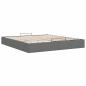 Preview: Ottoman-Bett ohne Matratze Dunkelgrau 180x200 cm Stoff