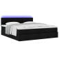 Preview: Ottoman-Bett mit Matratze Schwarz 160x200 cm Stoff