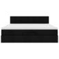 Preview: Ottoman-Bett mit Matratze Schwarz 160x200 cm Stoff