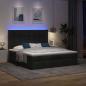 Preview: Ottoman-Bett mit Matratze Schwarz 160x200 cm Stoff