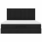 Preview: Ottoman-Bett mit Matratze Schwarz 160x200 cm Stoff