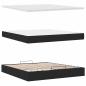 Preview: Ottoman-Bett mit Matratze Schwarz 160x200 cm Stoff