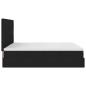 Preview: Ottoman-Bett mit Matratze Schwarz 160x200 cm Stoff
