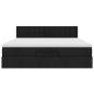 Preview: Ottoman-Bett mit Matratze Schwarz 160x200 cm Stoff