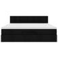 Preview: Ottoman-Bett mit Matratze Schwarz 160x200 cm Stoff