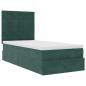 Preview: Ottoman-Bett mit Matratzen Dunkelgrün 80x200 cm Samt