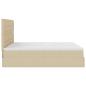 Preview: Ottoman-Bett mit Matratze Creme 160x200 cm Stoff