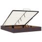 Preview: Ottoman-Bett mit Matratze Dunkelbraun 200x200 cm Stoff