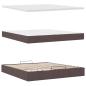 Preview: Ottoman-Bett mit Matratze Dunkelbraun 200x200 cm Stoff