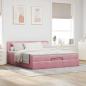 Preview: Ottoman-Bett mit Matratze Rosa 180x200 cm Samt