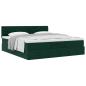Preview: Ottoman-Bett mit Matratze Dunkelgrün 180x200 cm Samt