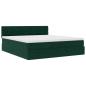 Preview: Ottoman-Bett mit Matratze Dunkelgrün 180x200 cm Samt