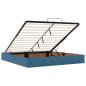 Preview: Ottoman-Bett mit Matratze Dunkelblau 180x200 cm Samt