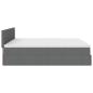 Preview: Ottoman-Bett mit Matratze Dunkelgrau 200x200 cm Stoff