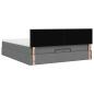 Preview: Ottoman-Bett mit Matratze Dunkelgrau 200x200 cm Stoff
