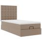 Preview: Ottoman-Bett mit Matratze Cappuccino-Braun 100x200cm Kunstleder