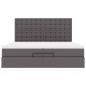 Preview: Ottoman-Bett mit Matratzen Grau 200x200 cm Kunstleder