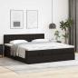 Preview: Ottoman-Bett mit Matratzen Schwarz 160x200 cm Kunstleder
