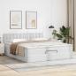 Preview: Ottoman-Bett mit Matratze Weiß 180x200 cm Kunstleder