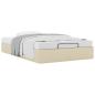Preview: Ottoman-Bett ohne Matratze Creme 120x200 cm Stoff