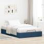 Preview: Ottoman-Bett ohne Matratze Blau 120x190 cm Stoff