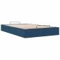 Preview: Ottoman-Bett ohne Matratze Blau 120x190 cm Stoff