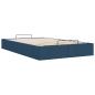Preview: Ottoman-Bett ohne Matratze Blau 120x190 cm Stoff