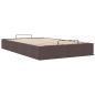 Preview: Ottoman-Bett ohne Matratze Dunkelbraun 120x200 cm Stoff