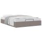 Preview: Ottoman-Bett ohne Matratze Taupe 140x200 cm Stoff