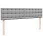 Preview: Ottoman-Bett mit Matratze Hellgrau 160x200 cm Stoff