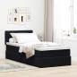 Preview: Ottoman-Bett mit Matratze Schwarz 90x200 cm Samt