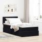 Preview: Ottoman-Bett mit Matratze Schwarz 80x200 cm Samt