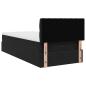 Preview: Ottoman-Bett mit Matratze Schwarz 80x200 cm Samt