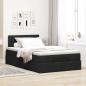Preview: Ottoman-Bett mit Matratze Schwarz 120x200 cm Stoff