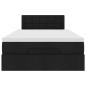 Preview: Ottoman-Bett mit Matratze Schwarz 120x200 cm Stoff