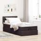Preview: Ottoman-Bett mit Matratze Dunkelbraun 90x190 cm Stoff