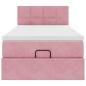 Preview: Ottoman-Bett mit Matratze Rosa 90x200 cm Samt