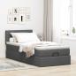 Preview: Ottoman-Bett mit Matratze Dunkelgrau 90x200 cm Stoff