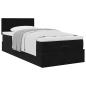 Preview: Ottoman-Bett mit Matratze Schwarz 100x200 cm Samt