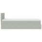 Preview: Ottoman-Bett mit Matratze Hellgrau 90x190 cm Samt
