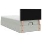 Preview: Ottoman-Bett mit Matratze Hellgrau 90x190 cm Samt