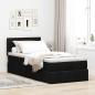 Preview: Ottoman-Bett mit Matratze Schwarz 100x200 cm Stoff