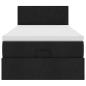 Preview: Ottoman-Bett mit Matratze Schwarz 80x200 cm Stoff