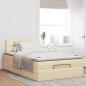 Preview: Ottoman-Bett mit Matratze Creme 120x200 cm Stoff